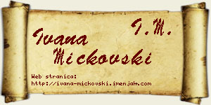 Ivana Mickovski vizit kartica